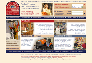 overview of Active Lightning's design and development done for Stoughton Lumber company in Stoughton, WI