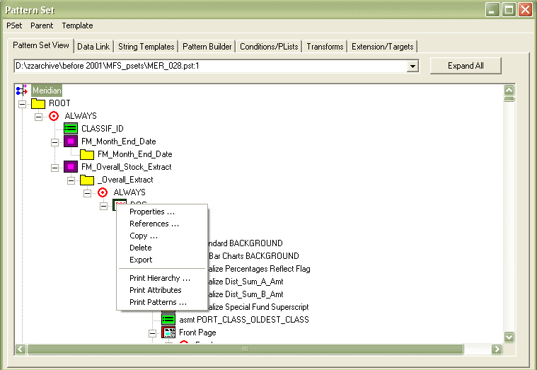 Right-click on any object to see its properties