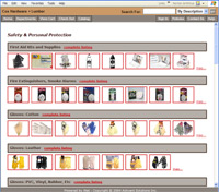 thumbnail image of product drill-down for Dept 16, Safety and Personal Protection, hosted in context of iNet catalog